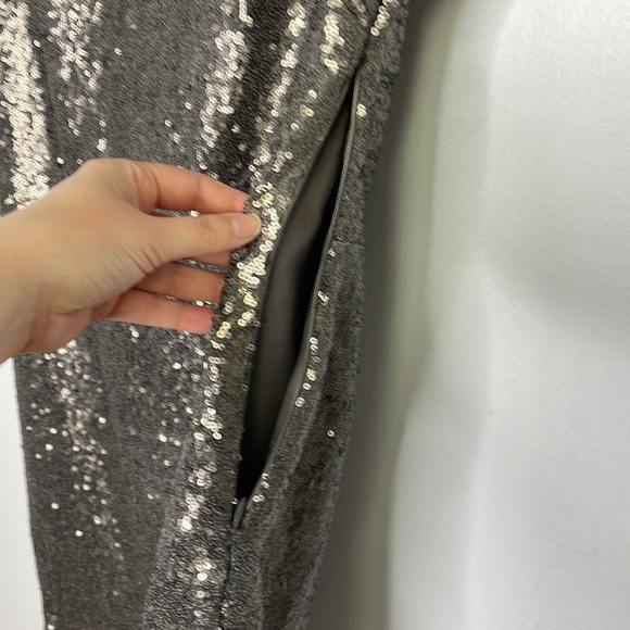 Vera Wang sequins open cowl back mini cocktail dress - Picture 6 of 12